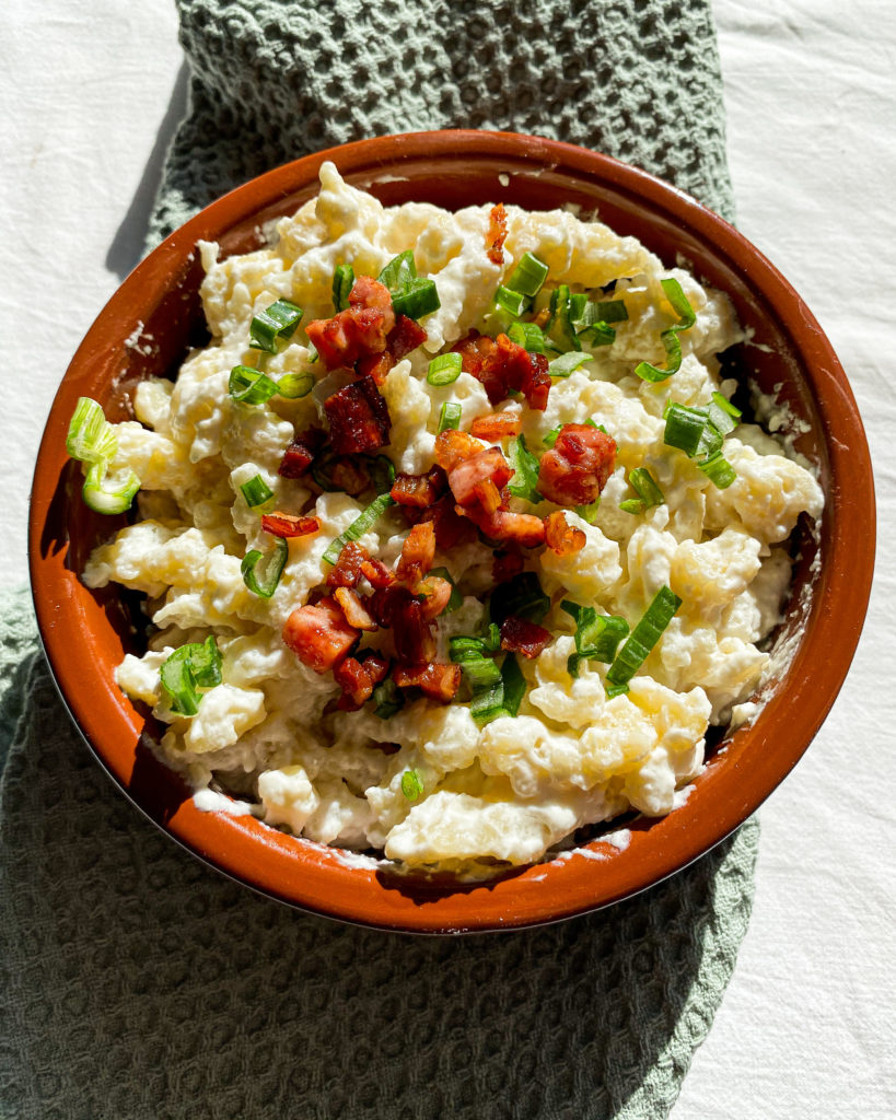 Bryndzové Halušky With Bacon (Slovak Potato Dumplings)