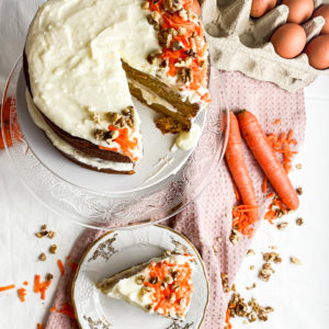 carrot cake with mascarpone cream