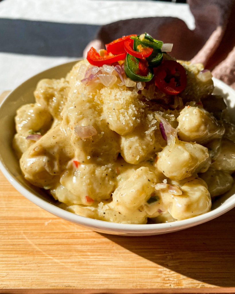 Gnocchi With Chili Garlic Cream Sauce
