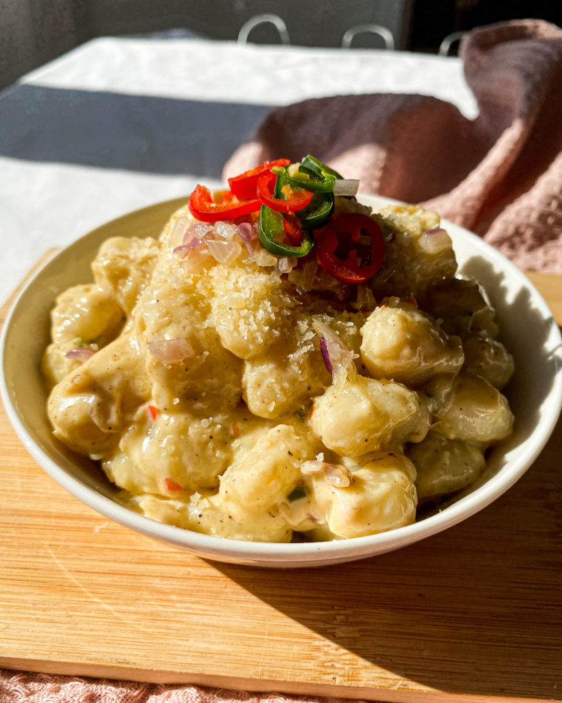 Gnocchi With Chili Garlic Cream Sauce
