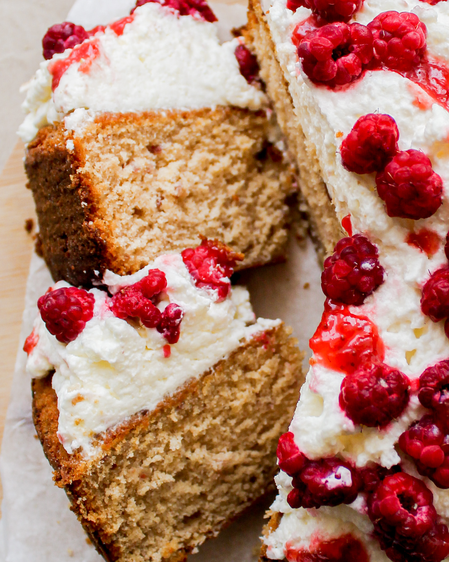 Raspberry Cake With Whipped Cream