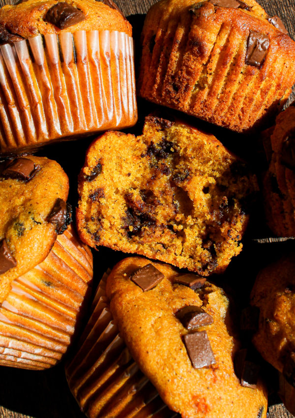 Pumpkin Spice Muffins With Chocolate