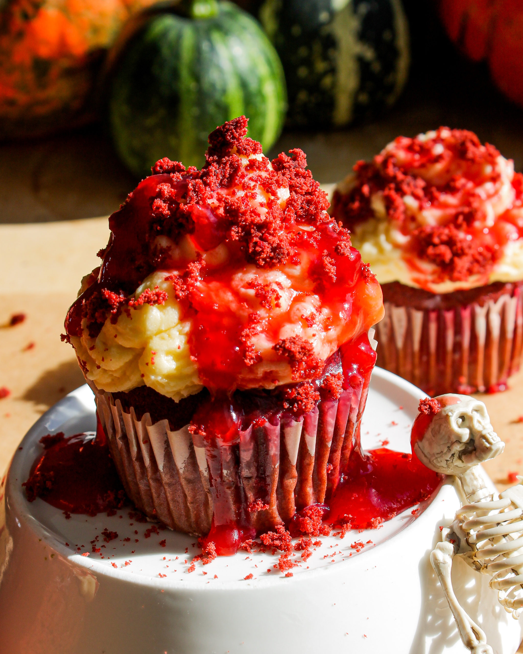Red Velvet Cupcakes S Falošnou Krvou
