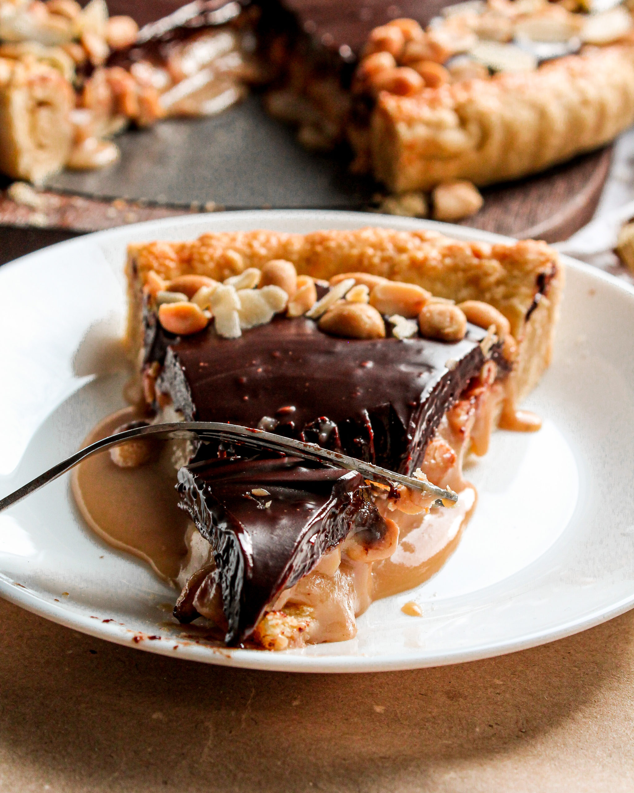 Snickers Tart With Salted Peanuts
