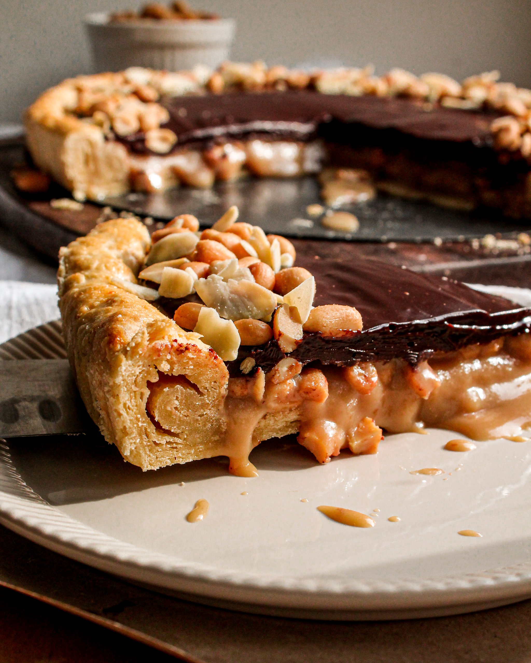 Snickers Tart With Salted Peanuts
