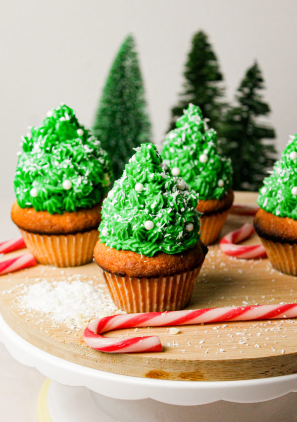 Vianočné Stromčeky Vanilkové Cupcakes