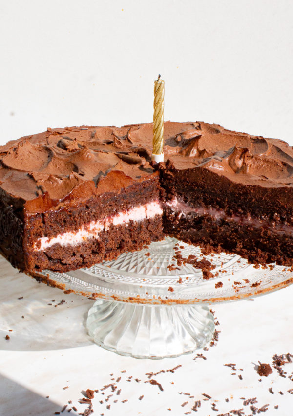 Chocolate Cake With Raspberry Cream