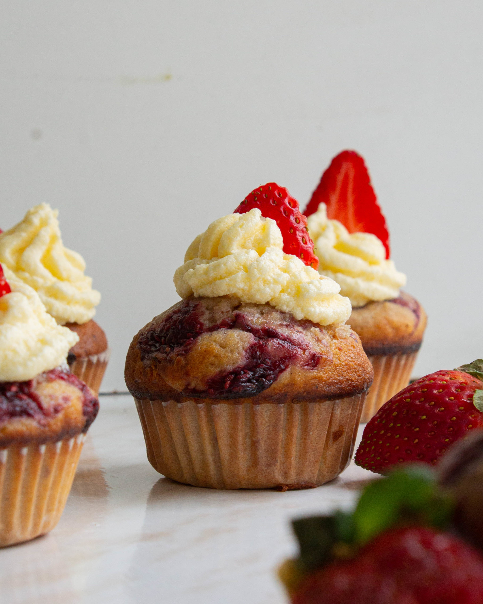 Strawberry Jam Cupcakes
