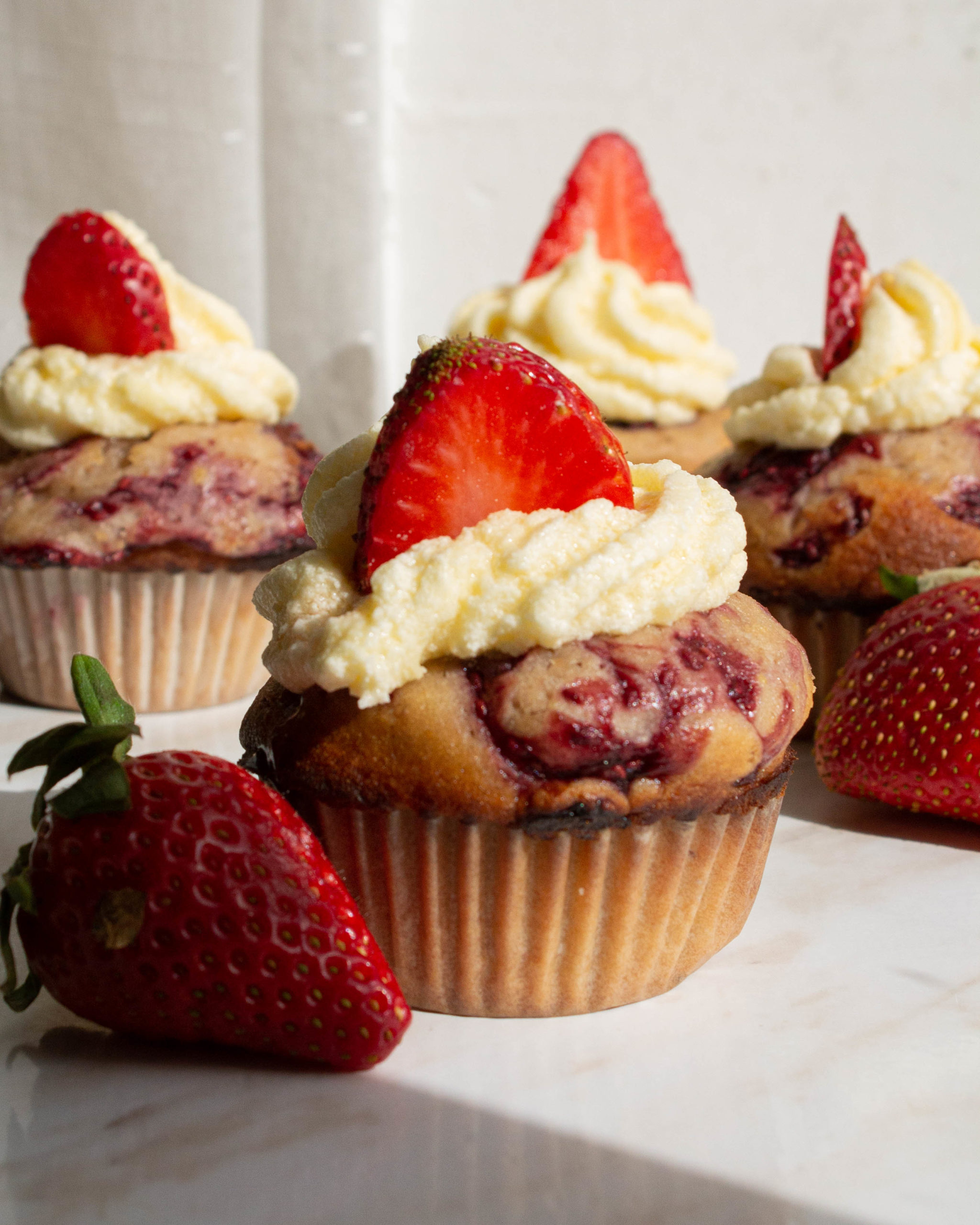 Strawberry Jam Cupcakes
