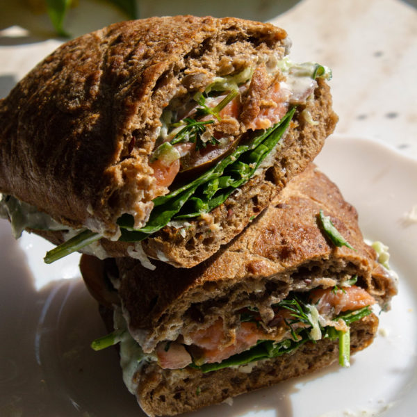 Tzatziki Sandwich With Salmon