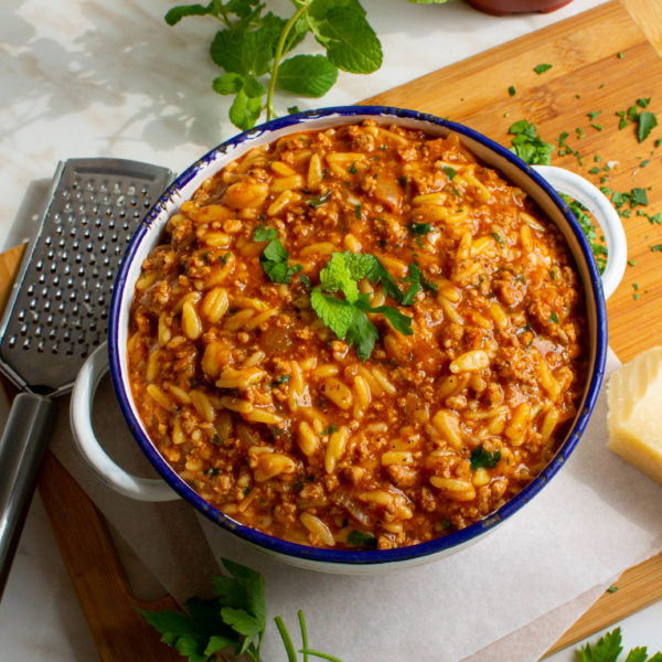 Greek Manestra (Orzo)