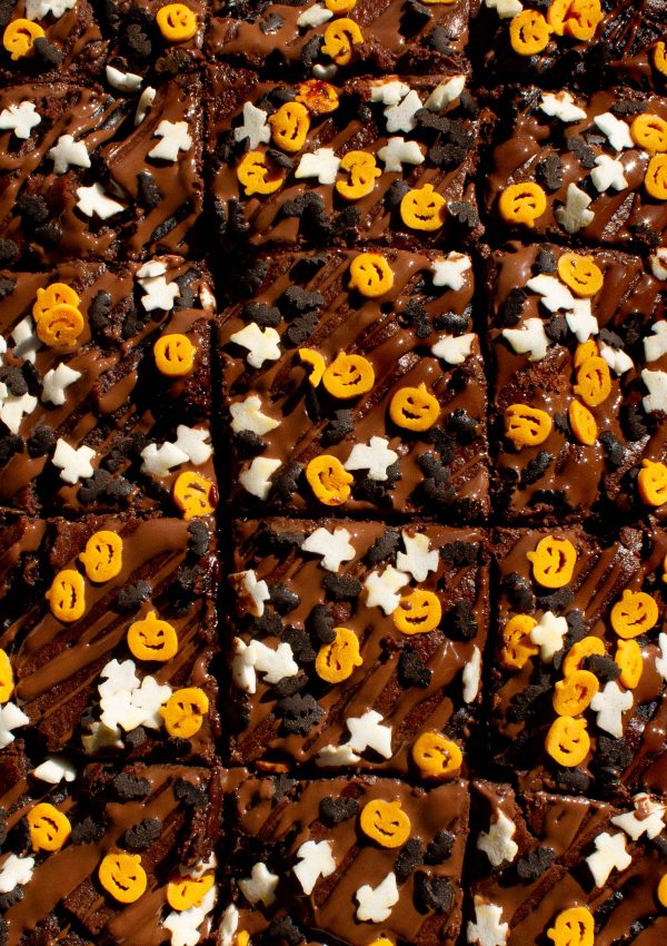 Autumn Chocolate Cake for Halloween