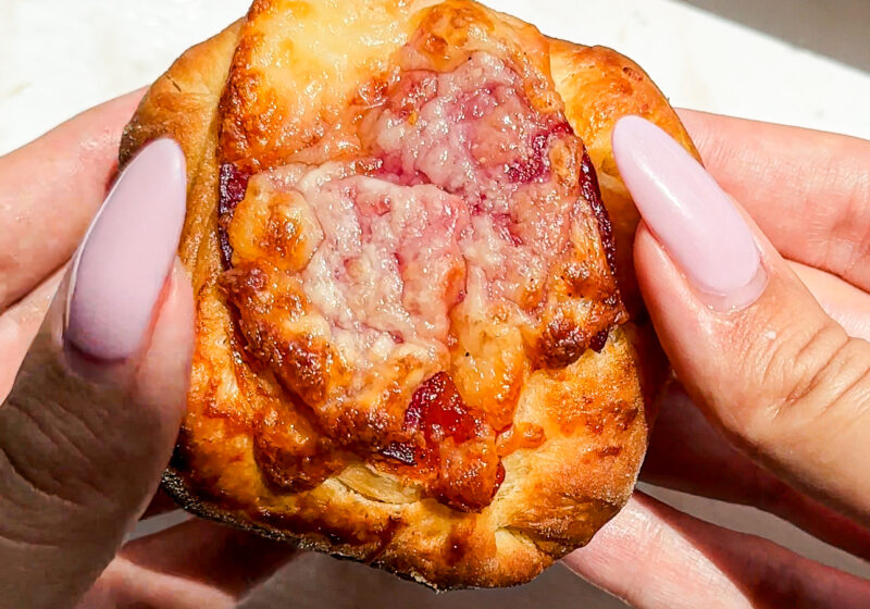 Savory Pastries Filled with Camembert Cheese