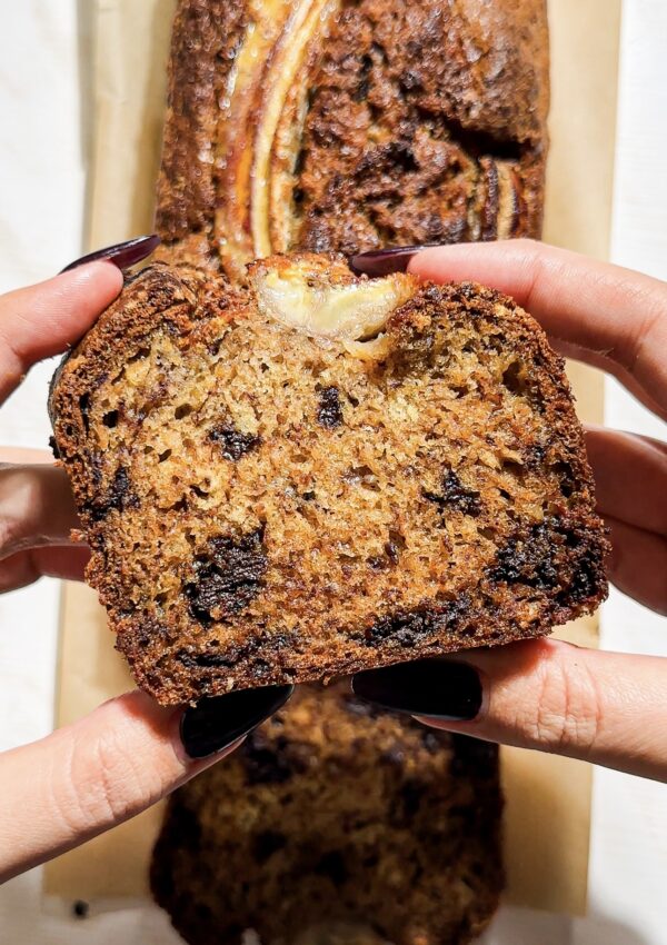 Banana bread s kúskami čokolády