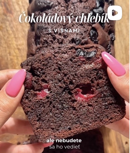 Chocolate Loaf Cake with Cherries